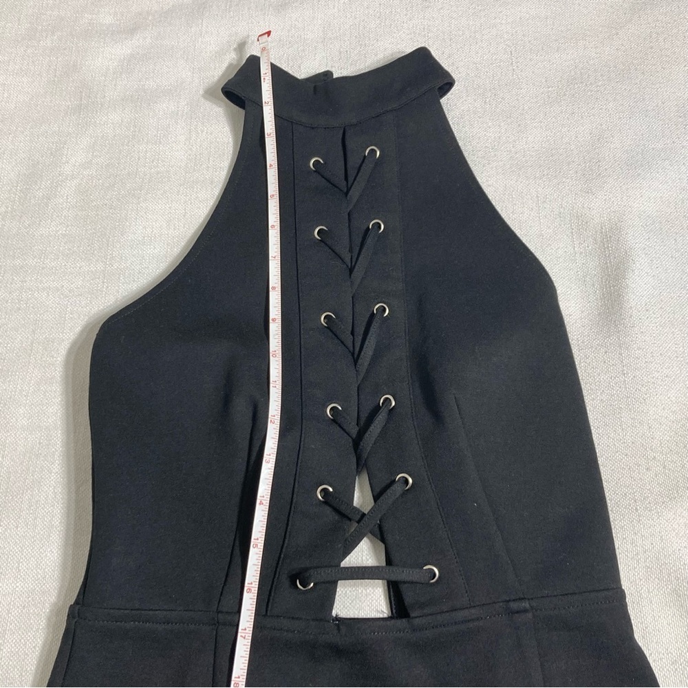 TOBI | Black Lace Up Halter Neck Dress - Picture 15 of 15